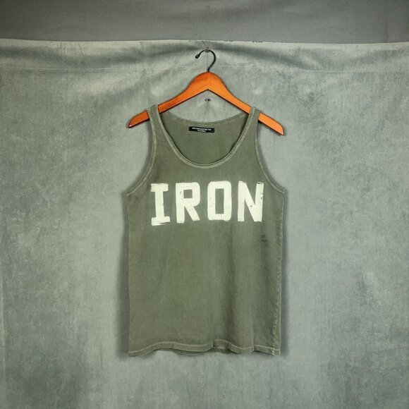 Golden Aesthetics Tank Top Mens Size Medium Grey Bodybuilding Gym "IRON" - Picture 1 of 10